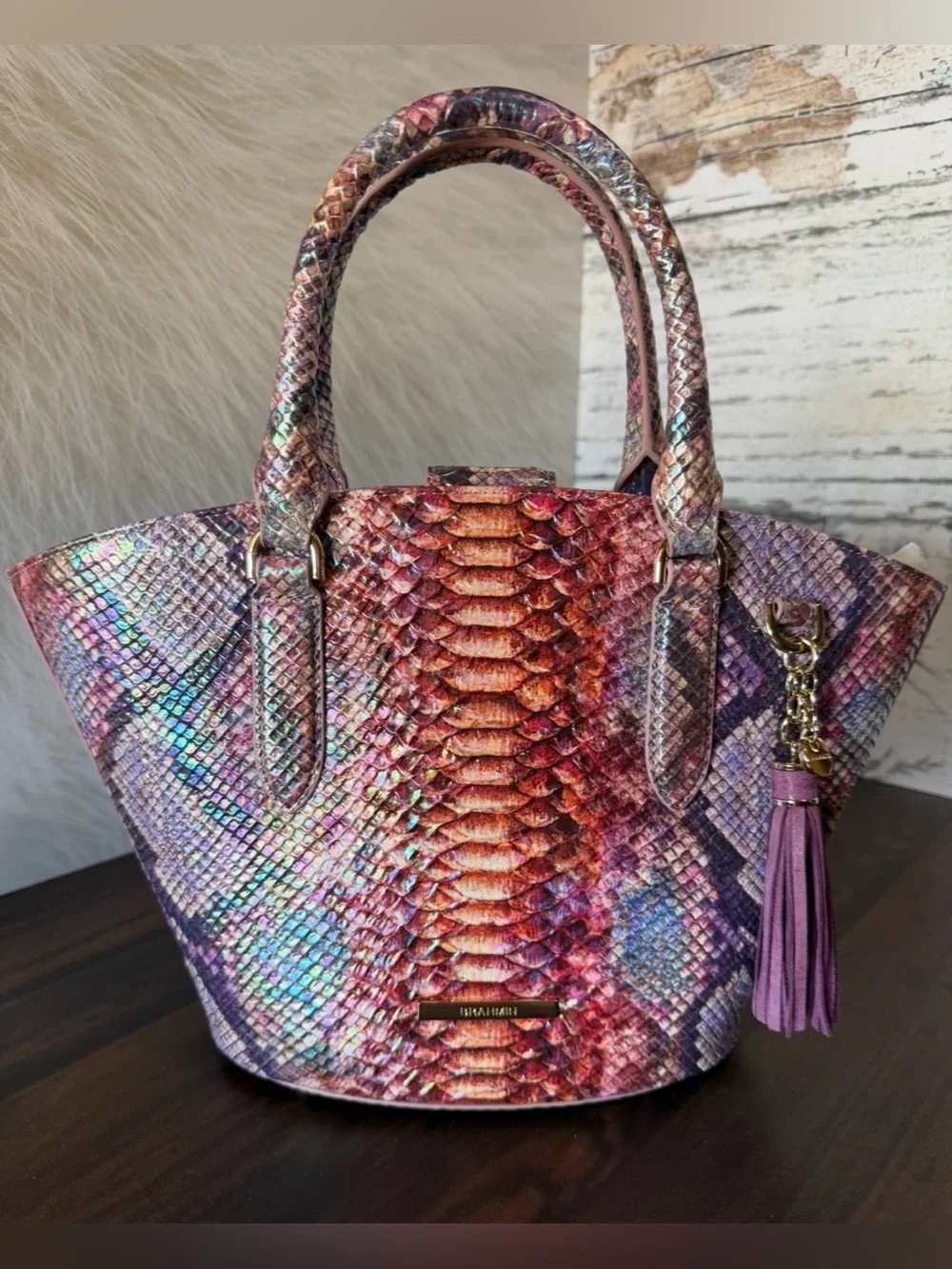 Gorgeous Brahmin Jenny Dewberry Ametrine Shoulder Bag NWT Iridescent Shine